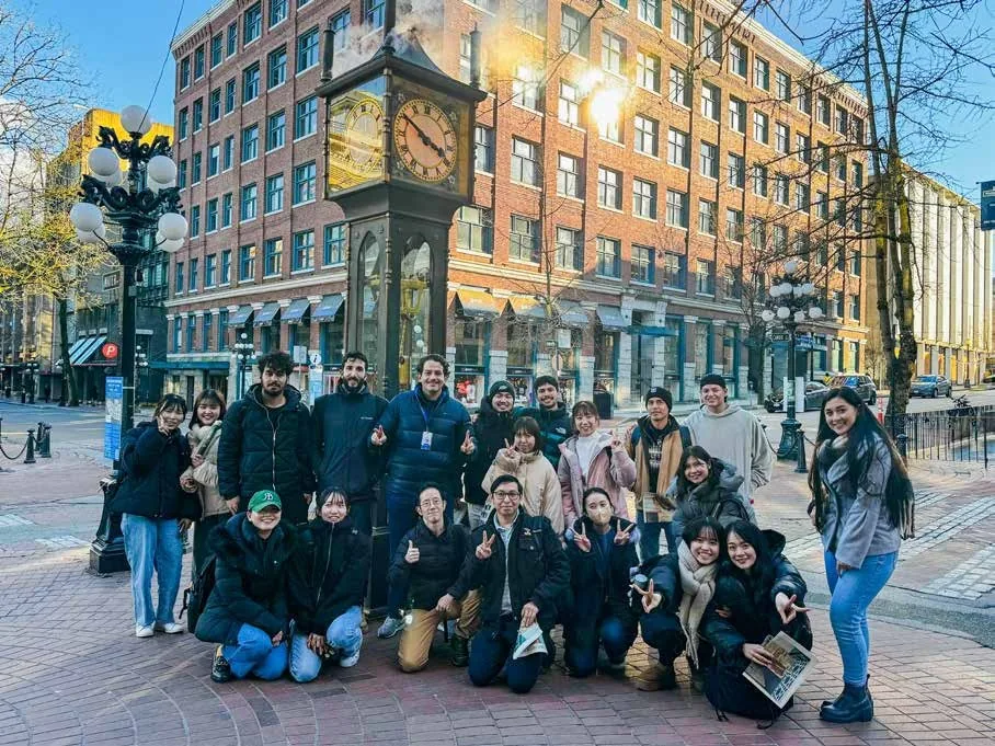 Students exploring Gastown in Vancouver